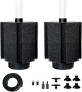 2 Pack 60-70 Gal Aquarium Sponge Filter with Air Stone and Ceramic Filter Media Quiet Fish Tank Bio Filter for Breeding Fry Shrimp Betta Fish Tank