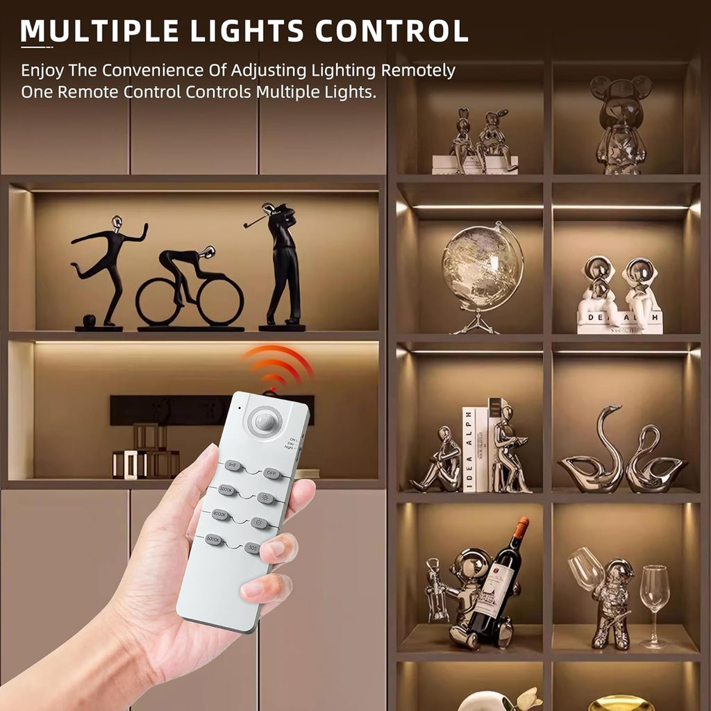 66 LED Under Cabinet Lights Wireless with Full Lighting,Rechargeable Closet Lights with Remote and Motion Sensor Indoor,Under Counter Light with CCT and Dimmable for Kitchen,Stair(5 Pack,7.87inch)