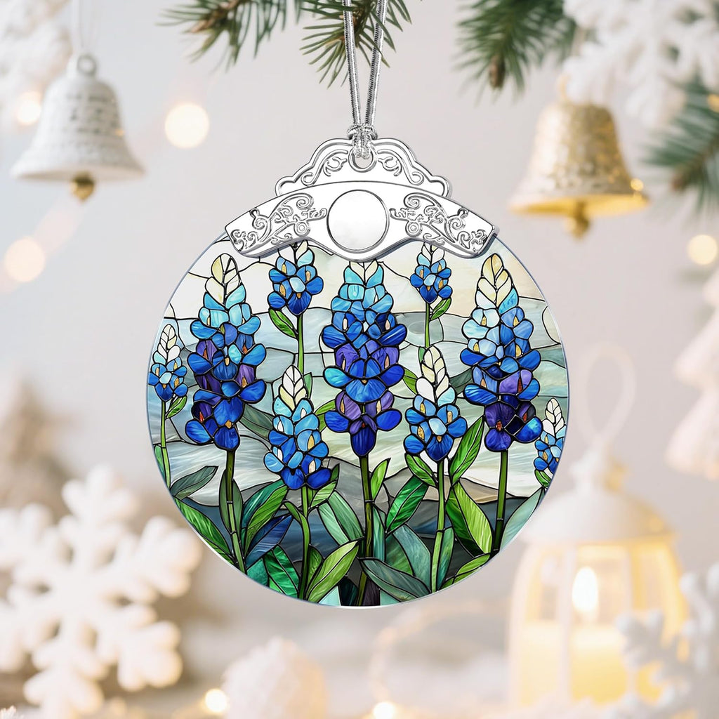 Texas Bluebonnet Christmas Ornaments: Christmas Tree Ornaments, Holiday Decor for Flower Lover, Texas State Flower-Themed, Stocking Stuffers, Gift Ideas, Xmas Gifts & Gifts for Mom, Grandma