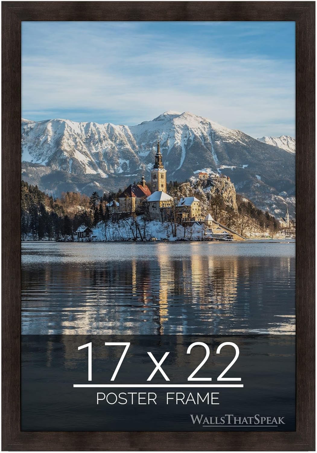 wallsthatspeak 17x22 Espresso Brown Picture Frame for Puzzles Posters Photos or Artwork