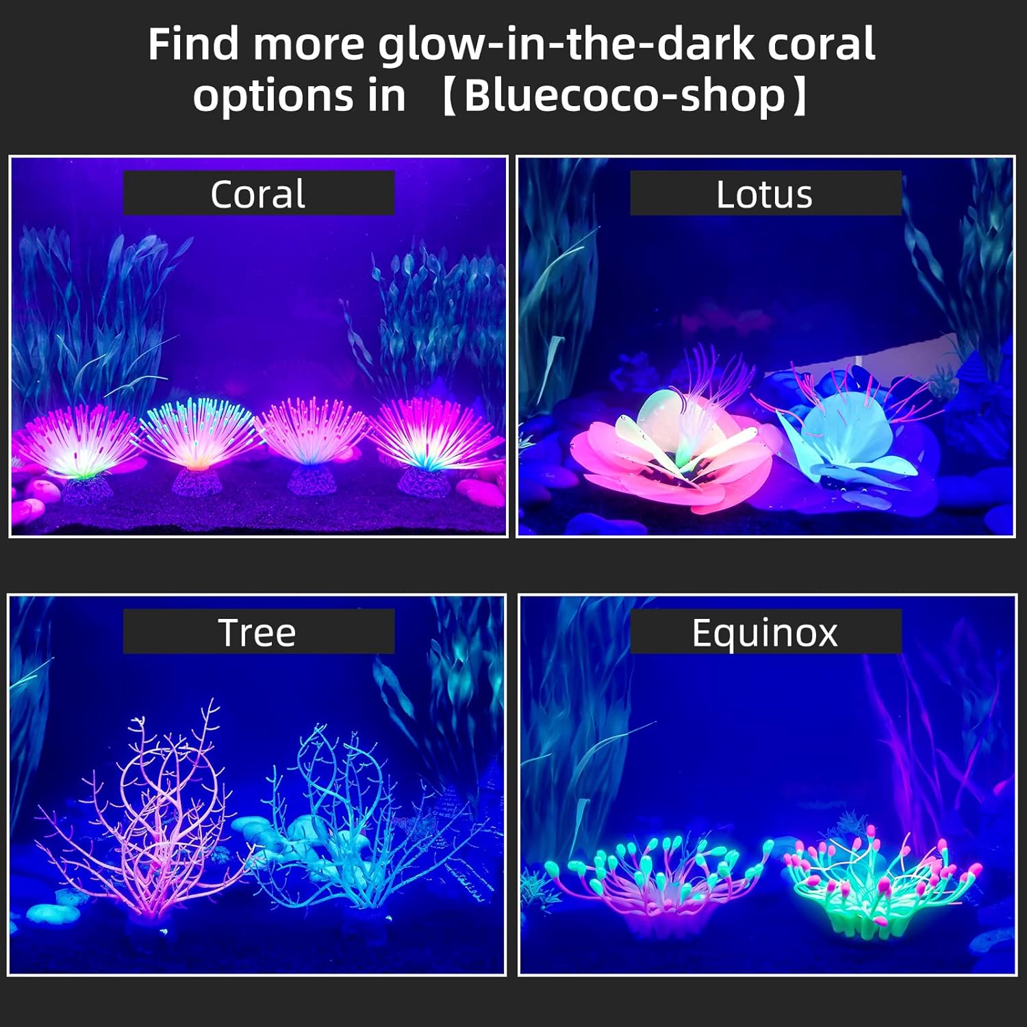 Soft Silica Gel Moves Naturally with Water Flow, Aquarium Decorations Glow in The Dark, Glowing Coral Ornaments for Fish Tank Decorations (Green, Fireworks)