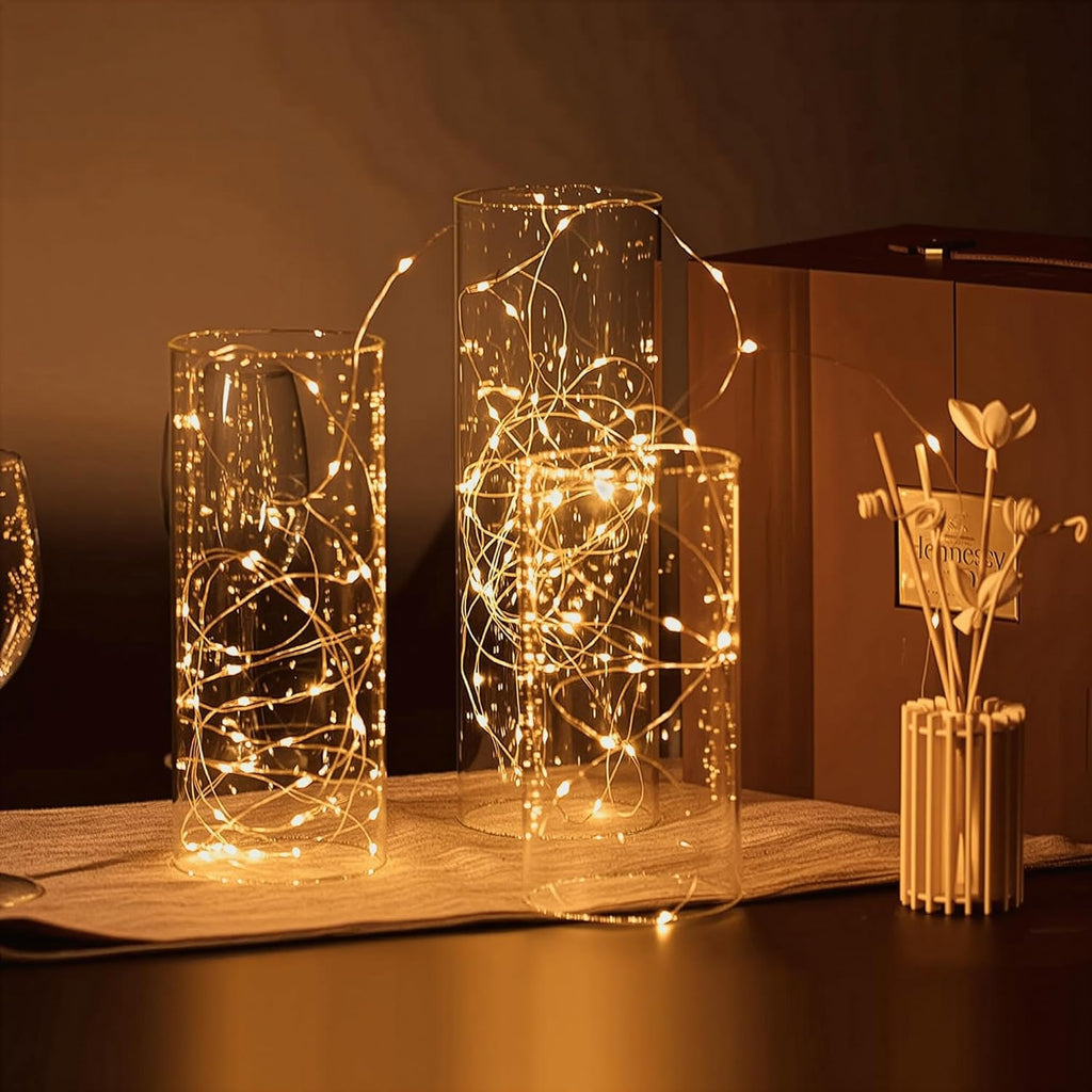 WGVI Hurricane Candle Holder Sleeve, Wide 3", Height 10", Clear Glass Cylinder Candleholder, Chimney Tube, Open Ended Candle Shade, 6 Pieces Bulk