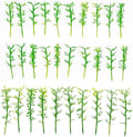 Woohome Model Miniature Bamboo Trees, Green Plastic Bamboo Trees for Building Model, Home Miniature Landscape Landform Diorama Project, 100 PCS, 2.36’’ and 3.15’’