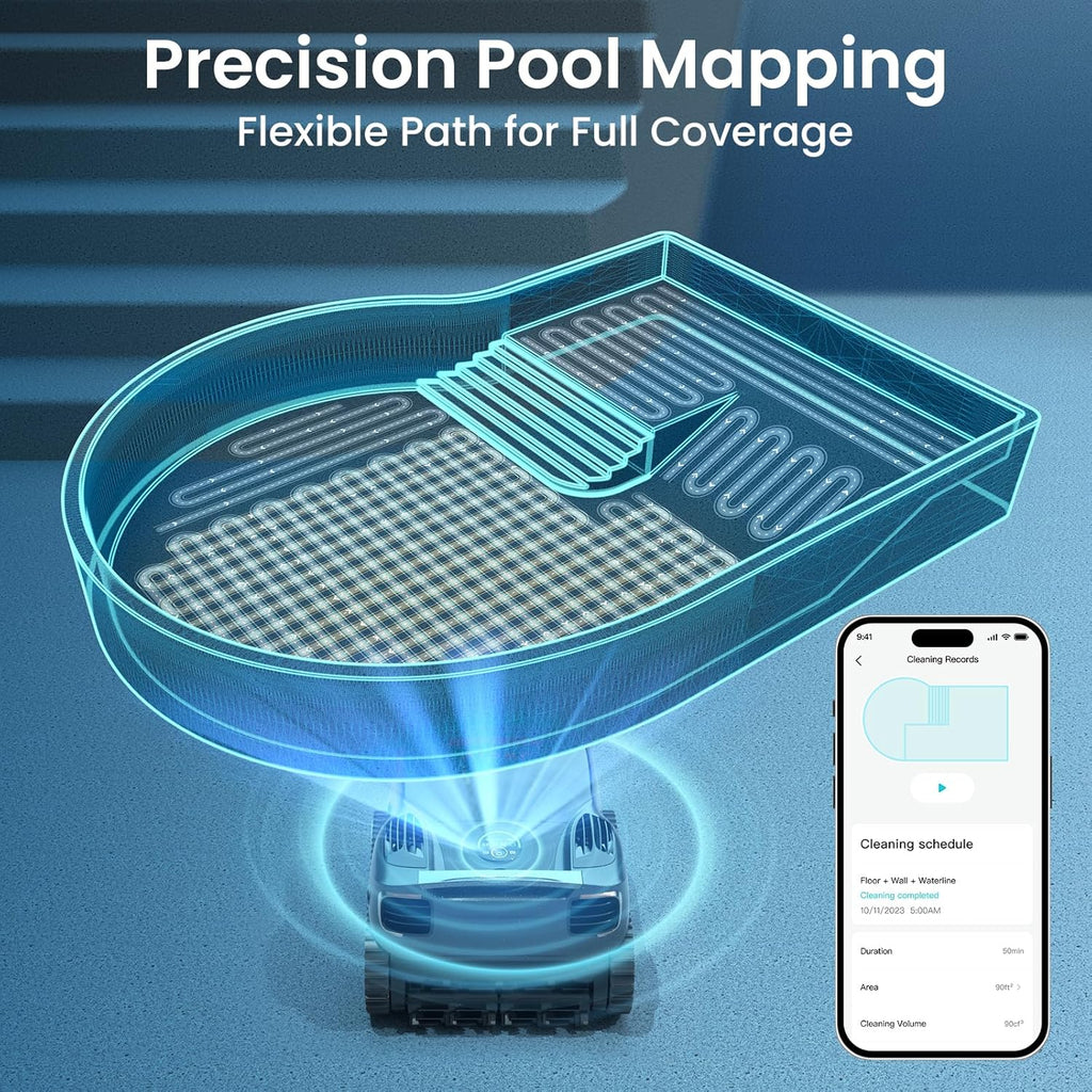 Aiper Scuba X1 Pro Max All-in-One Pool Cleaning Robot & Skimmer with 8,502 GPH Suction, Ultra-fine Filtration, Smart Surface Parking, Underwater WiFi Connection with HydroComm Pure