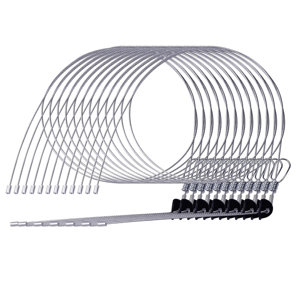 12Pcs Trap Wire (60in Long, 7x7, 3/32 Cable) Fits for Outdoor Survival and Hunting Adventures, Easy to Carry