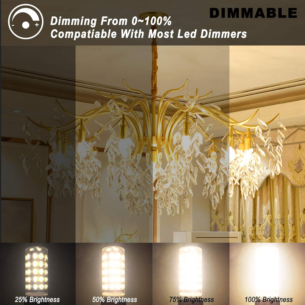 Dimmable G9 Led Bulbs 5W Replace 40W 50W 60W Halogen Bulbs,3000K Warm White,AC120V No Flicker Dimmable G9 T4 Led Corn Bulbs for Pendant Ceiling Chandelier Wall Lighting,600 lm,5Pack