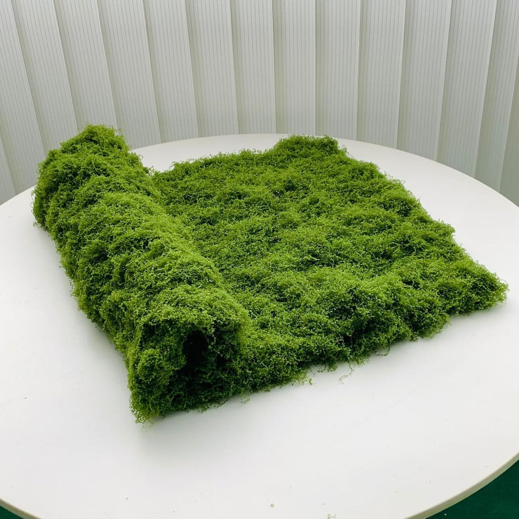 Artificial Moss mat, Green, 39.37 x 39.37 inches (Light Green), Waterproof Indoor and Outdoor Decorative Moss mat, Fake Moss Wall Decorative Flower Decoration for Craftsmanship