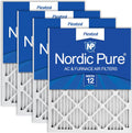 Nordic Pure 20x25x1 (Actual Size: 19 1/2 x 24 1/2 x 3/4) Pleated MERV 12 Air Filters 4 Pack