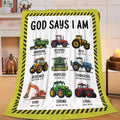 Tractor Throw Blanket Farm Tractor Stuff Gifts for Kids Girls Boys Adults Women Man Soft Cozy Warm Plush Fluffy Fuzzy Fleece Blanket Decor 40''X50''