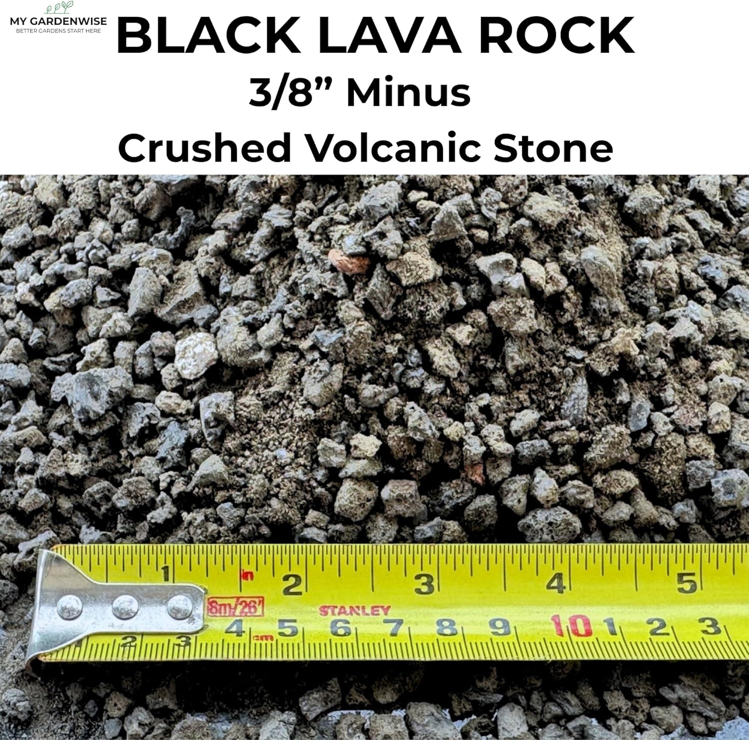 Lava Rocks for Plants (3/8’’ Minus), Natural Black Lava Rocks, Succulent & Terrarium Horticultural Volcanic Rock, Ideal Drainage for Potted Plants, Made in USA (3 qts - 4.8 lbs)