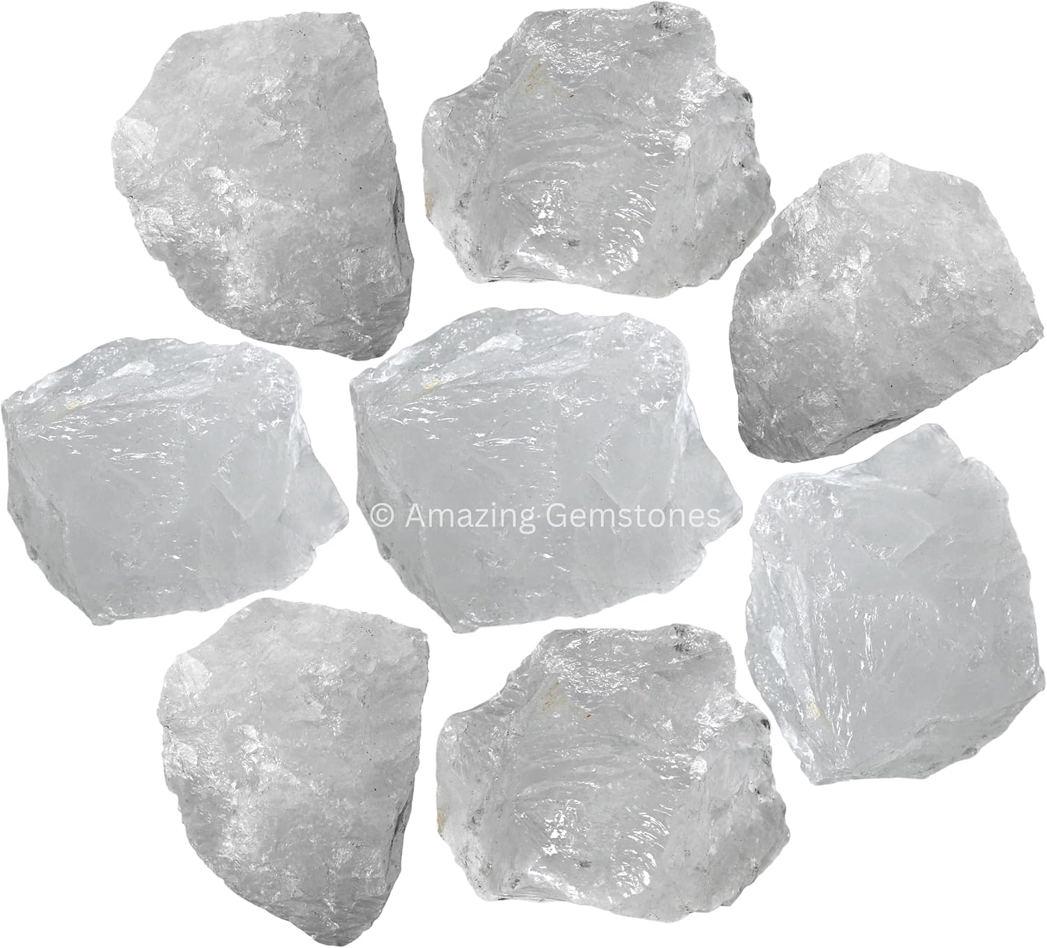 Amazing Gemstone Clear Quartz Raw Crystals and Healing Stones, Natural Rocks for Tumbling and DIY Raw Stones and Crystals (1 lb)