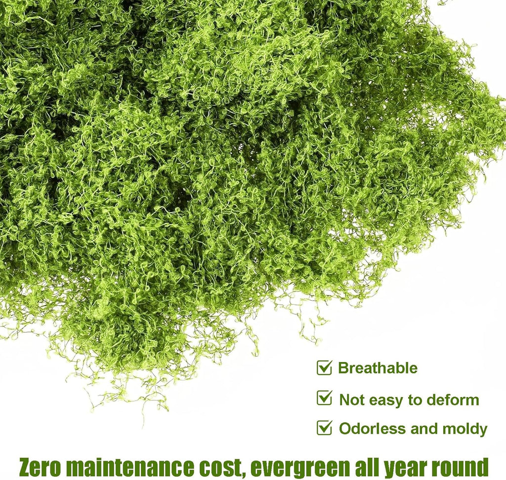 Artificial Green Moss Mat for Decoration Carpet Grass Wall, 39.37 * 39.37 inch Fake Moss for Crafts, Natural Decorative for Plants Indoor with Base Fabric, Artificial Grass Wall Suitable for DIY
