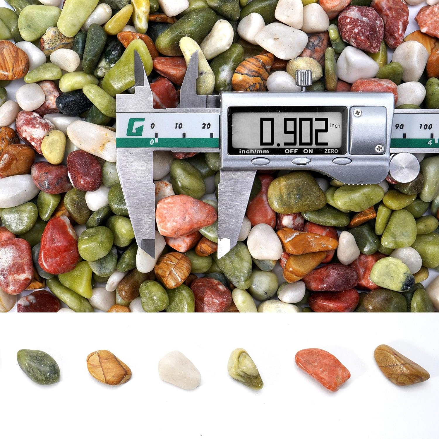 5 lb Pebbles for Indoor Plants, 1/2 Inch Decorative Rocks for Potted Plants, Natural Polished Pebbles for Vases, Succulent, Planters, Landscaping Drainage and Outdoor Gardening