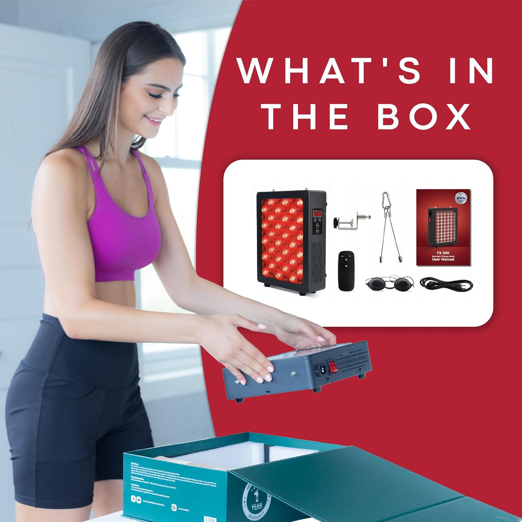 Red Light Therapy for Body & Face - FSA Eligible - 660nm & 850nm Infrared Red Light Therapy Panel for Skin, Muscles & Recovery – Full-Body LED Light Therapy Hanging Device
