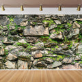 CapiSco Vintage Stone Wall Backdrop 7x5FT Overgrown Wall Ancient Rock Wall Textured Background Birthday Party Themed Events Decorations Banner Kids Adults Portrait Photo Shoot Props