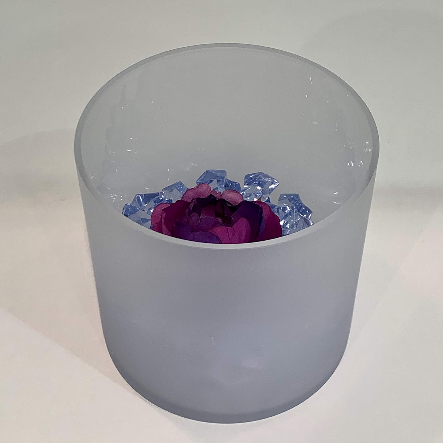 WGV Cylinder Vase, Width 6", Height 6", Frosted Glass Container Terrarium Candle Holder for Wedding Centerpiece, Party Event, Home Office Decor, 1 Piece