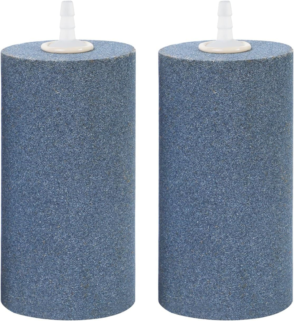 AQUANEAT Aquarium Air Stone 4x2 inch 2 Pack, Large Airstone, Aerator Bubble Diffuser, Air Pump Accessories for Aquariums, Hydroponic, Ponds and Fish Tanks