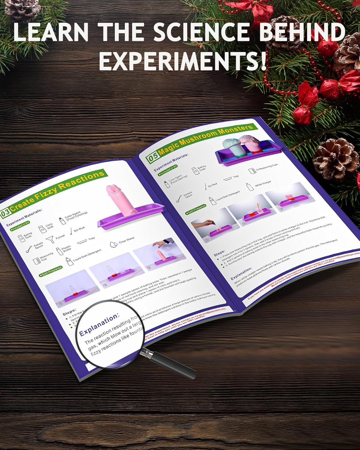 Japace Science Kits for Girls Age 4-5-6-7-8, Christmas Birthday Gifts Ideas, 75+ Cool Chemistry Experiments, Learning & Education Toys for Kids 4-8