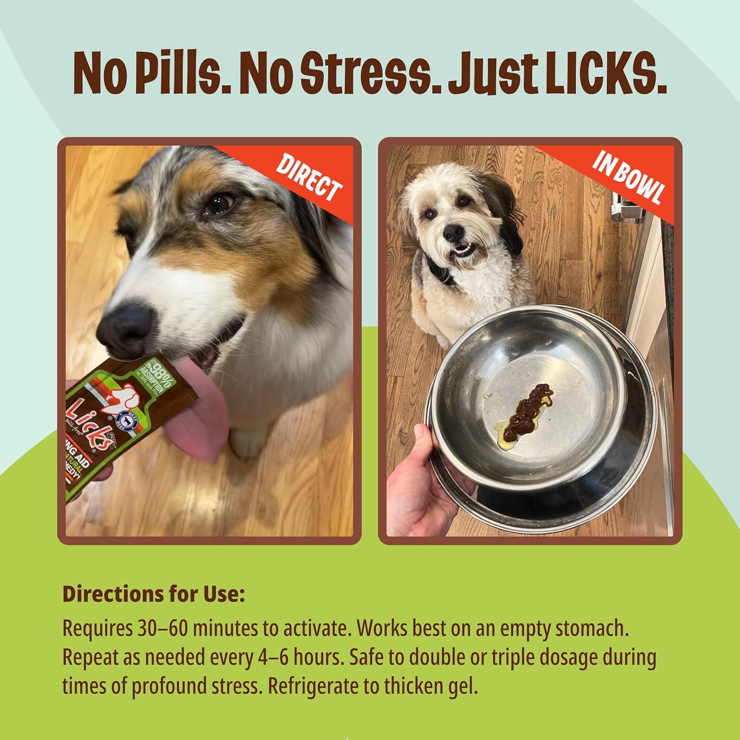 Licks Dog Zen Calming Aid Supplements - 5-use (Roasted Chicken Flavor)