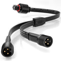 Permanent Outdoor Lights Y-Shaped Extension Cable,H705A H705B H705C H706A H706B H706C,3 Pin Power Cord, Compatible with Go-ee Permanent Outdoor Lights/Lights Pro (Black Y-Shaped)