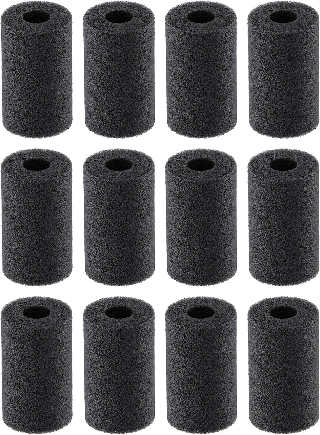 Pawfly 12 Pack Pre-Filter Sponge, 0.6" Aquarium Intake Filter Sponge Foam Cover Rolls for Small Fish Shrimp Fry Fish Tank Covers Accessories