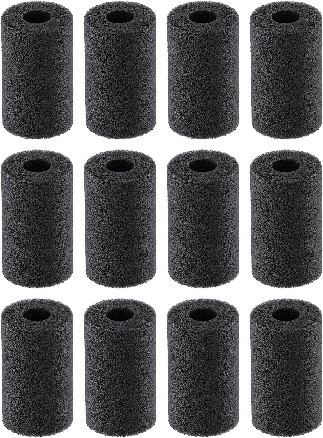 Pawfly 12 Pack Pre-Filter Sponge, 0.6" Aquarium Intake Filter Sponge Foam Cover Rolls for Small Fish Shrimp Fry Fish Tank Covers Accessories