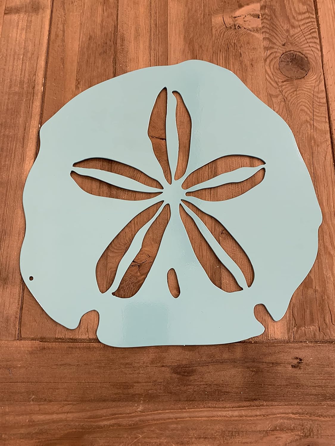 Riverside Designs Coastal Sand Dollar Ocean Beach Metal Art Steel Wall Decor (12", Seafoam)