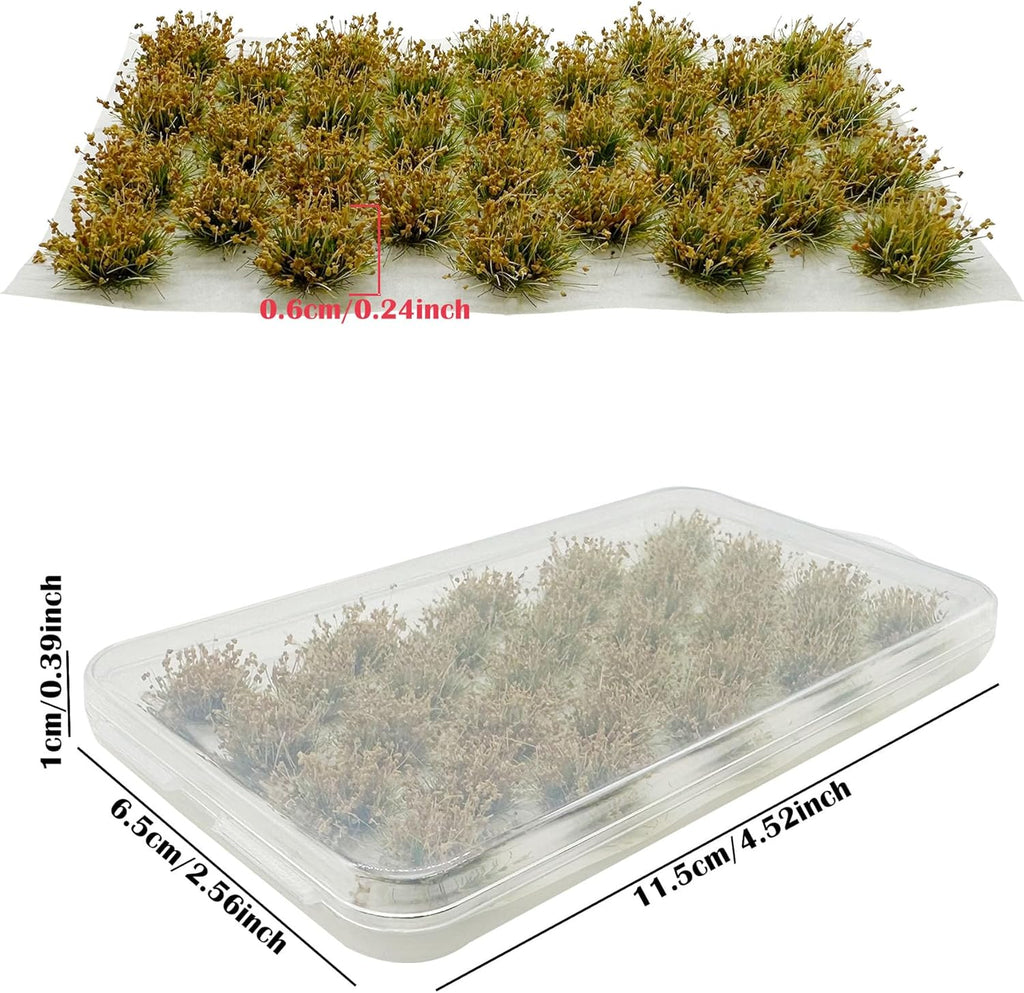 Woohome 2 Boxes Static Grass Tuft Model Grass Tufts Railway Artificial Grass Bushy Tuft Flower Cluster Vegetation Groups for Train Landscape Railway Artificial Grass Modeling
