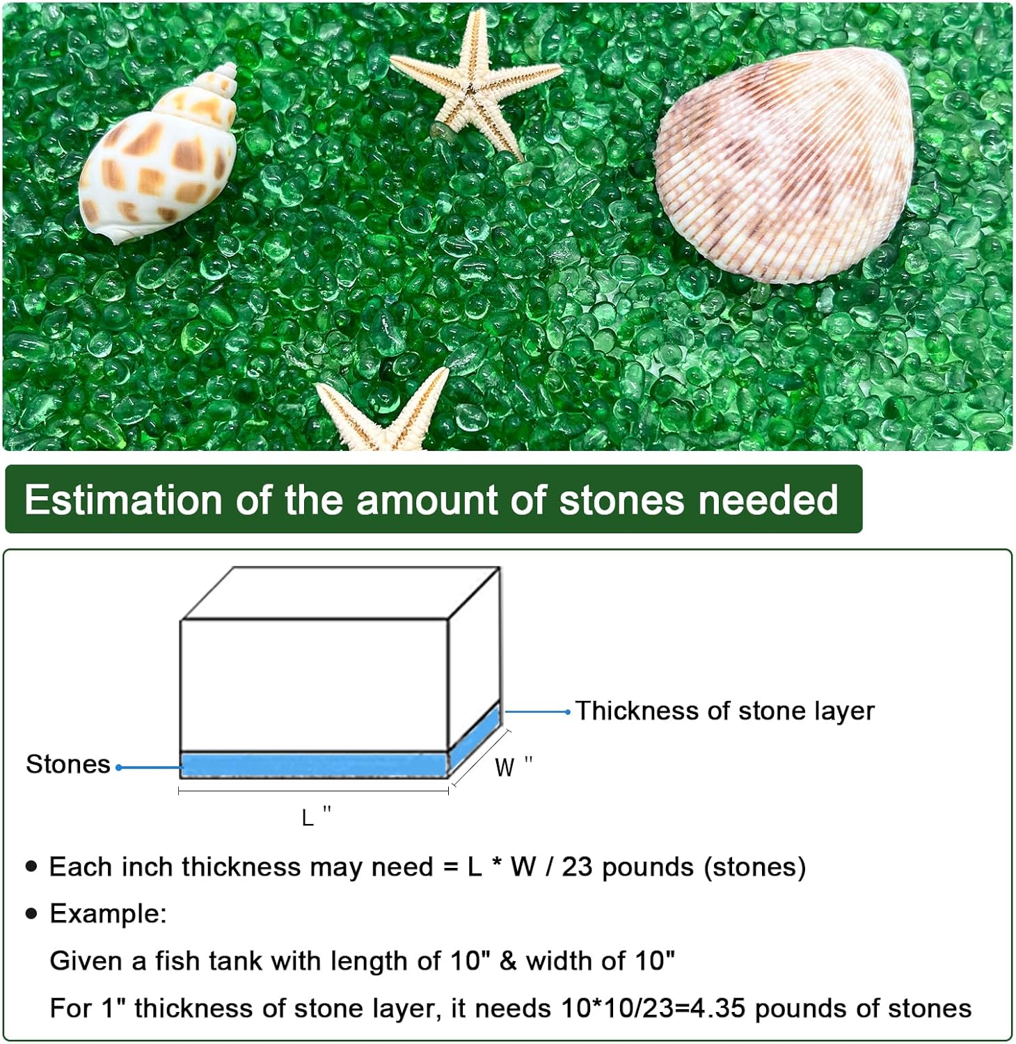 BXI 2.2 Lbs Small Aquarium Substrate Gravel Sand, Polished Smooth Fish Tank Gravel, Colorfast Uncoated Vibrant Blue Sea Glass, Decorative Stones for Vase Fillers, Fairy Garden, Potted Plants