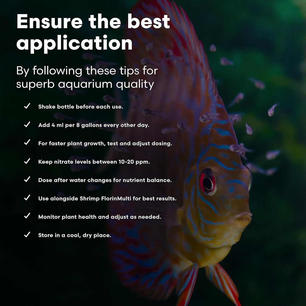 Brightwell Aquatics Shrimp FlorinGrō+ – Nitrate-Based Plant Supplement for Shrimp Aquariums – Supports Growth, Chlorophyll & Vibrant Foliage – Copper-Free, 250 ml