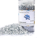 TWINKLING High Luster Fire Glass Gravel Stone Glitter,Broken Glass,Fire Gems Chips,Crushed Glass for Fire Pit Crafts Resin Art Aquarium Garden Decoration,3-6mm,1-Pound Jar (Mirror)