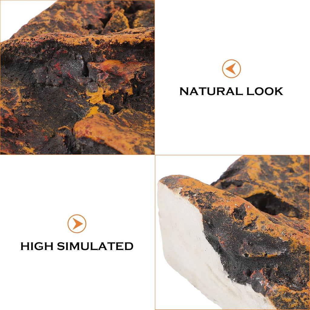 MERRYHAPY Simulated Rock Terrarium Background Board Realistic Textured Reptile Tank Decor Lightweight Aquarium Habitat Climbing Surface for Lizards Turtles Snakes