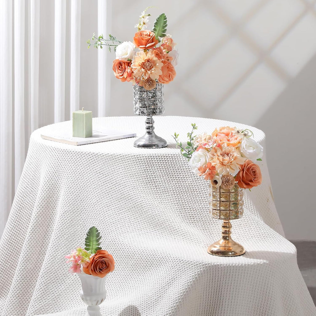 Artificial Flowers Combo for DIY Wedding Bouquets Combo Centerpieces Arrangements Party Bridal Baby Shower Home Decorations-Nude Color