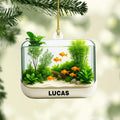 Personalized Aquarium Fish Tank Christmas Ornament 2025, Custom Name Clownfish Holiday Tree Decoration, Unique Keepsake Gift for Fish Lovers, Pet Owners, Kids, Aquarists (ON4)