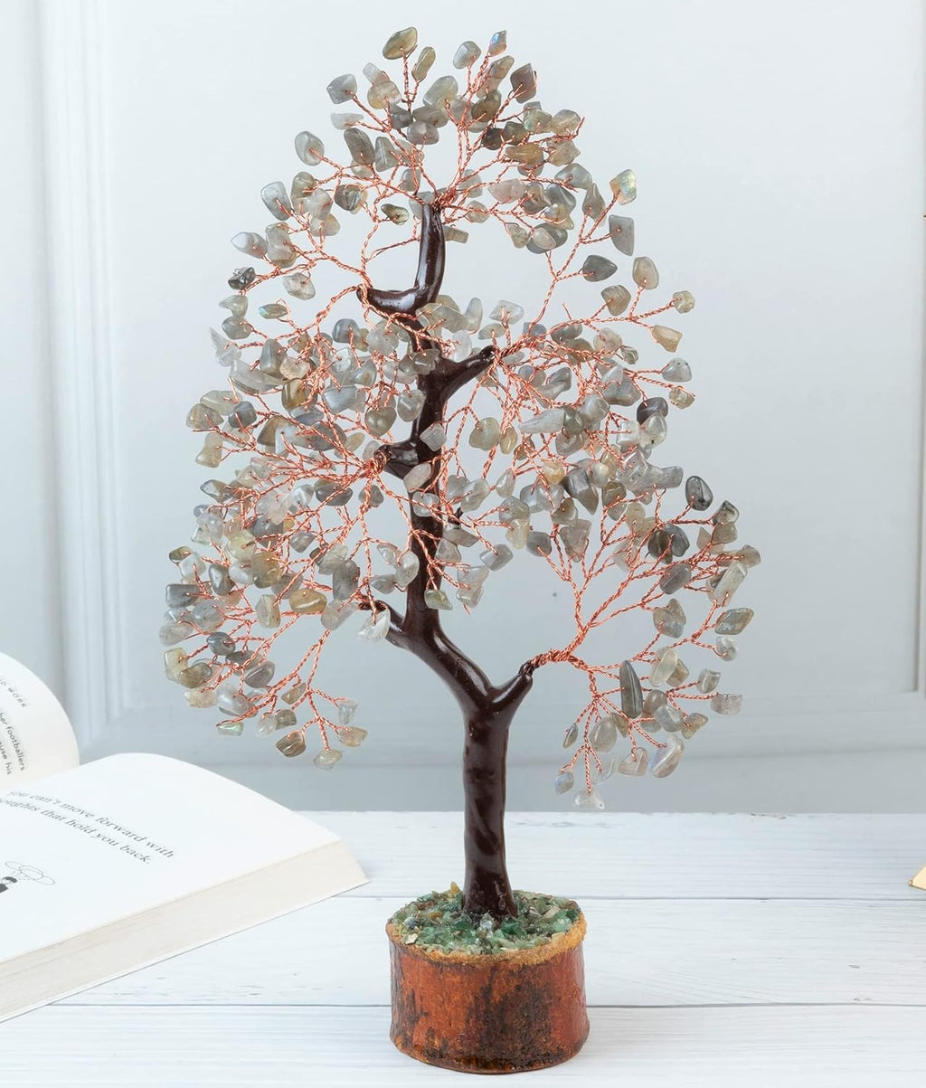 Labradorite Crystal Tree of Life, Chakra Tree of Life, Handmade Gemstone Tree, Feng Shui Tree, Money Tree, Crystal Decoration, Spiritual Gift, Gem Tree, Artificial Tree, Chakra Decor, Healing Tree
