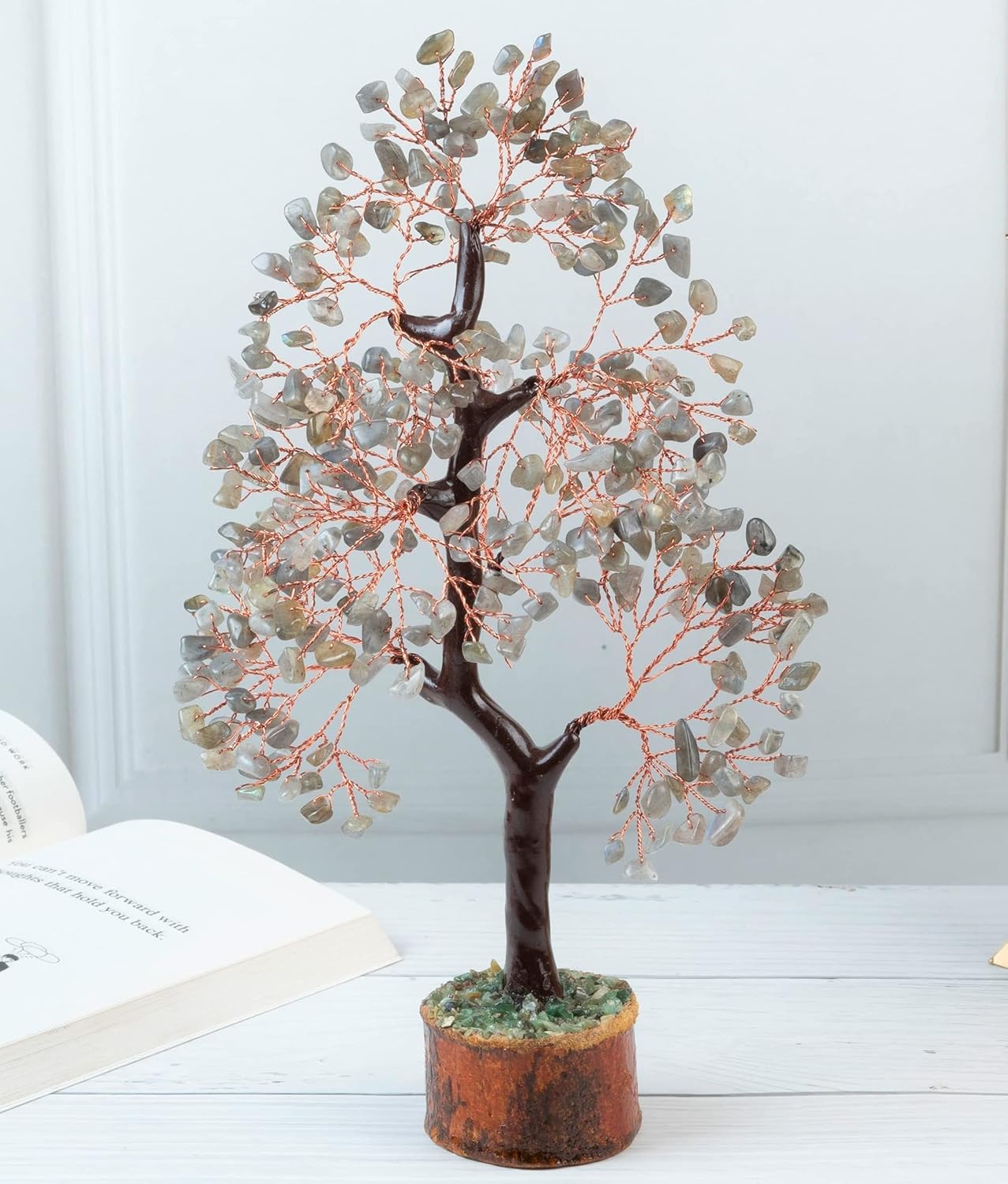 Labradorite Crystal Tree of Life, Chakra Tree of Life, Handmade Gemstone Tree, Feng Shui Tree, Money Tree, Crystal Decoration, Spiritual Gift, Gem Tree, Artificial Tree, Chakra Decor, Healing Tree