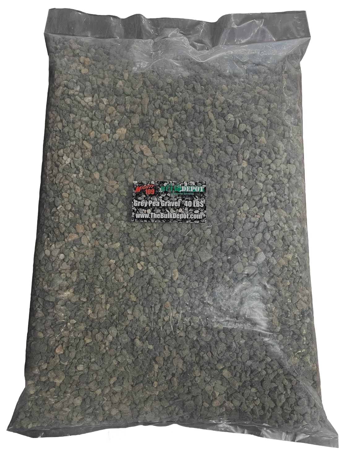 40 LBS Grey Pea Gravel - Landscape Rocks - Drainage Rock - Gardening - Average Size 3/8 inch - 1/4 inch Stone