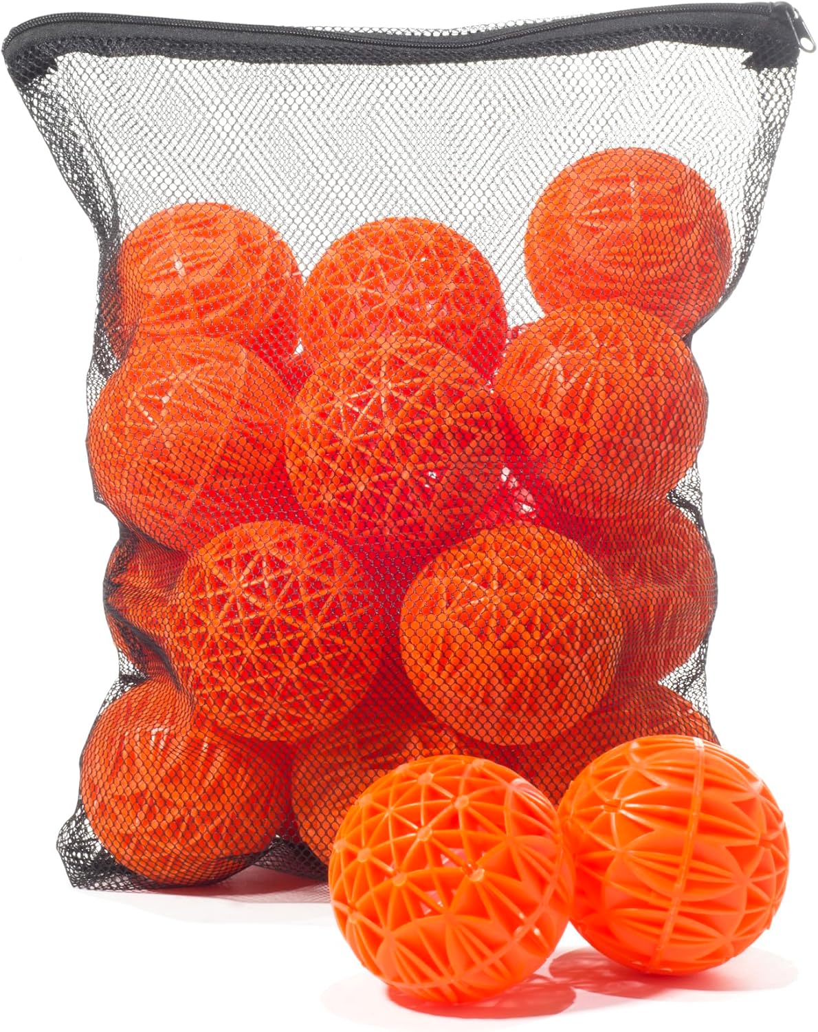 RINOO 10 Count 3 Inch Large Bio Balls Filter Media - Durable Fish Pond Filter Media - Water Garden Aquariums Filter - Pond Media Filter Balls Bulk with 12" x 16" Mesh Bag