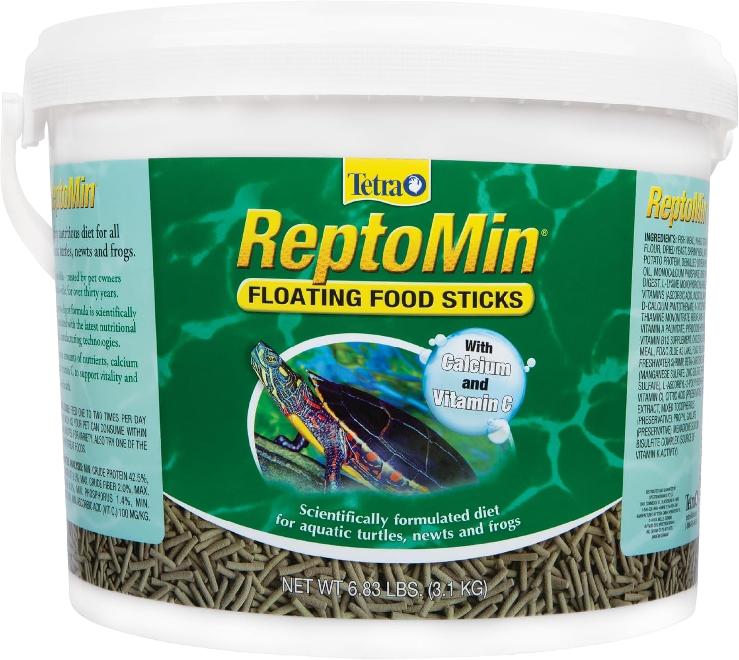 Tetra ReptoMin Floating Food Sticks, For Aquatic Turtles, Newts and Frogs, 6.83 lbs