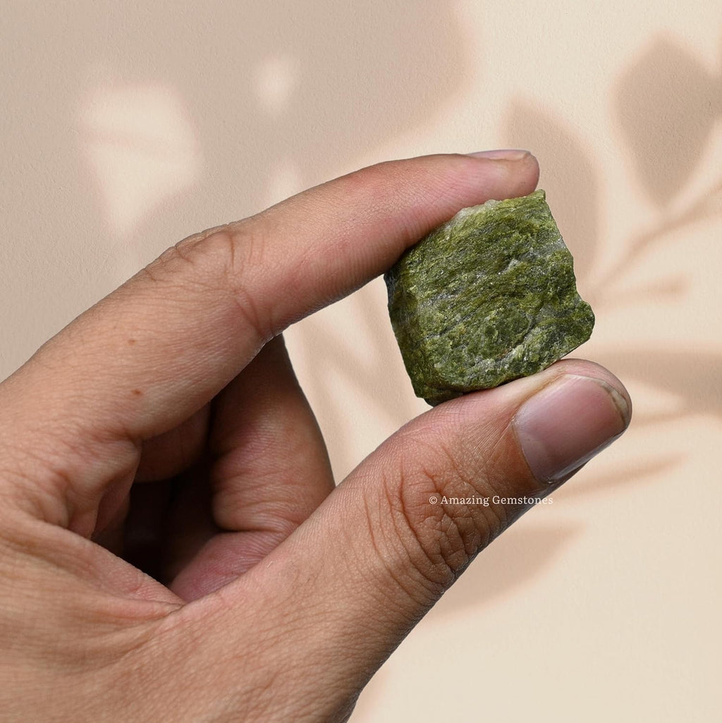 Amazing Gemstone Vesuvianite Raw Crystals and Healing Stones, Natural Rocks for Tumbling and DIY Raw Stones and Crystals (1 LB)