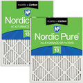 Nordic Pure 20x25x1 (19 1/2 x 24 1/2 x 3/4) Pleated Air Filters MERV 13 Plus Carbon 2 Pack