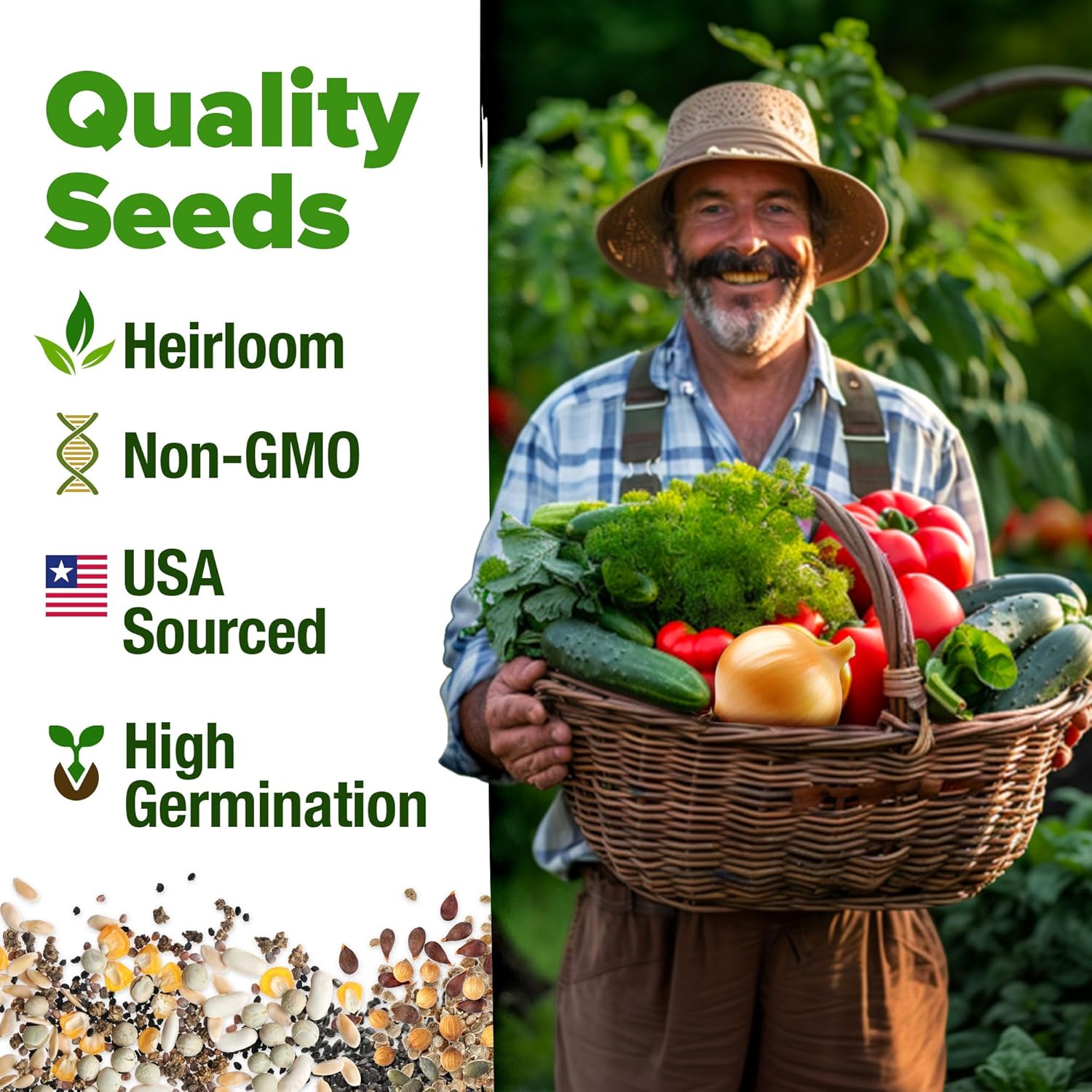 HOME GROWN 12 Winter Vegetable Seeds Heirloom,Fall & Winter Vegetable Seeds for Planting Home Garden: Bean, Beet, Broccoli, Cabbage, Carrot, Cauliflower, Kale,Parsnip,Squash,Chard & More