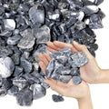 Natural Pea Gravel Pebbles for Plants, Fish Tank Gravel, Small Rocks for Outdoor Landscaping, Terrarium, Fish Tank, Home Decoration (10 Pounds, 0.6-1.2 inch, Black)