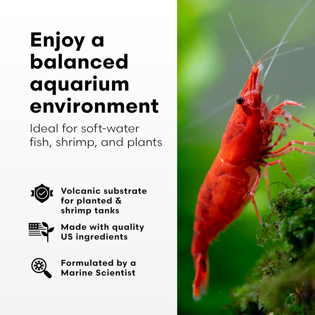 Brightwell Aquatics FlorinVolcanīt Rio Escuro-XF – Volcanic Substrate for Planted Aquariums & Shrimp Tanks – Lowers GH & pH – Supports Root Growth, 2lbs