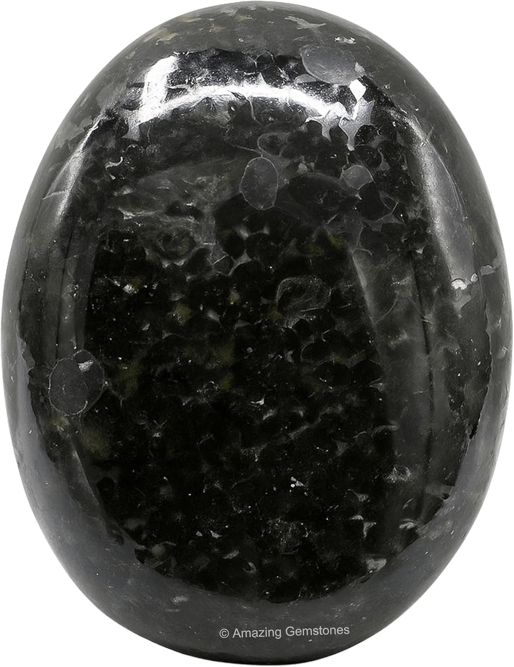 Amazing Gemstone Nuummite Crystals and Healing Stones - Large Palm Stone Crystals Piedra - Crystal for Good Luck, Balanced Positive Energy, Meditation - Unique Stocking Stuffers, Gifts for Women