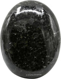 Amazing Gemstone Nuummite Crystals and Healing Stones - Large Palm Stone Crystals Piedra - Crystal for Good Luck, Balanced Positive Energy, Meditation - Unique Stocking Stuffers, Gifts for Women