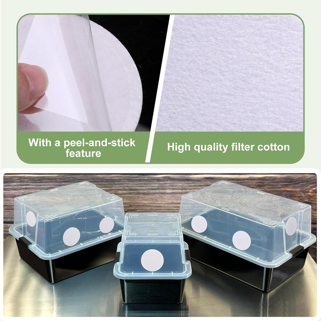 24 Pcs 2.5" Monotub Adhesive Filter Disks-3MM Thick Monotub Filter Discs-Monotub Filters for Mushroom Growing Supplies Filter Pad Replacements