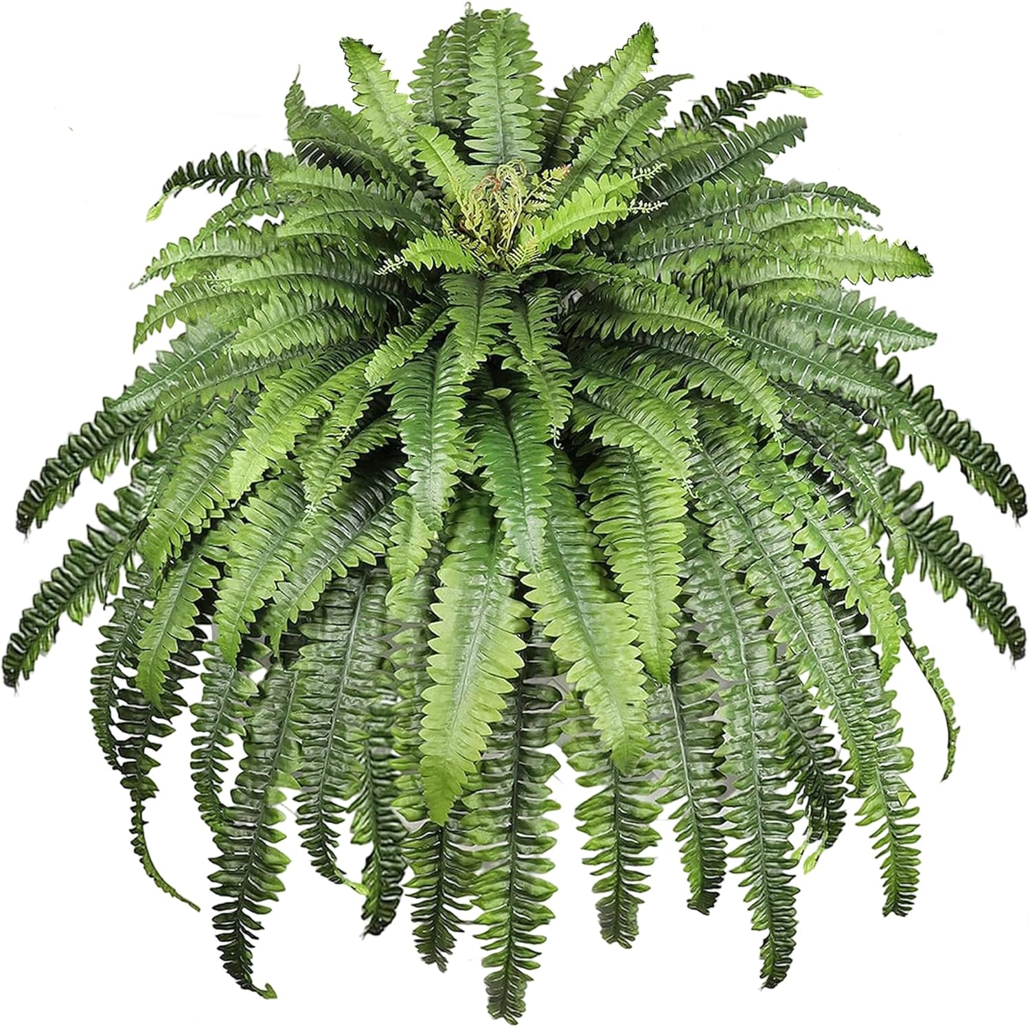 Fake Fern, 68" Large Artificial Ferns for Outdoors & Indoors, UV Resistant Faux Boston Fern Greenery with Lush Long Leaves Suitable for Planters Porch Windowsills Garden Home Decor, Hanging or Potted