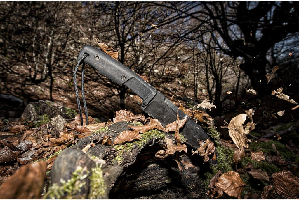 Extrema Ratio - Selvans (Green) Fixed Blade Knife, Böhler N690 Steel Blade Hardened to 58 HRC, Burnished Finish, Full-Tang Design, Ergonomic Forprene Handle, Precision Handcrafted in Italy, Heavy-Duty Outdoor Knife
