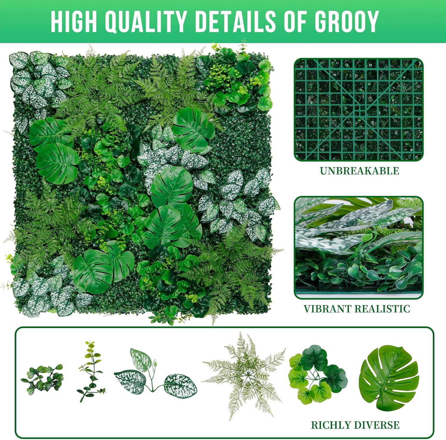 Artificial Boxwood Panels, Grass Wall Panels 8 Pack 20"x20",Privacy Hedge Fence Screen with UV Protection,Fake Greenery Backdrop for Indoor Wedding Decoration and Outdoor Garden Backyard